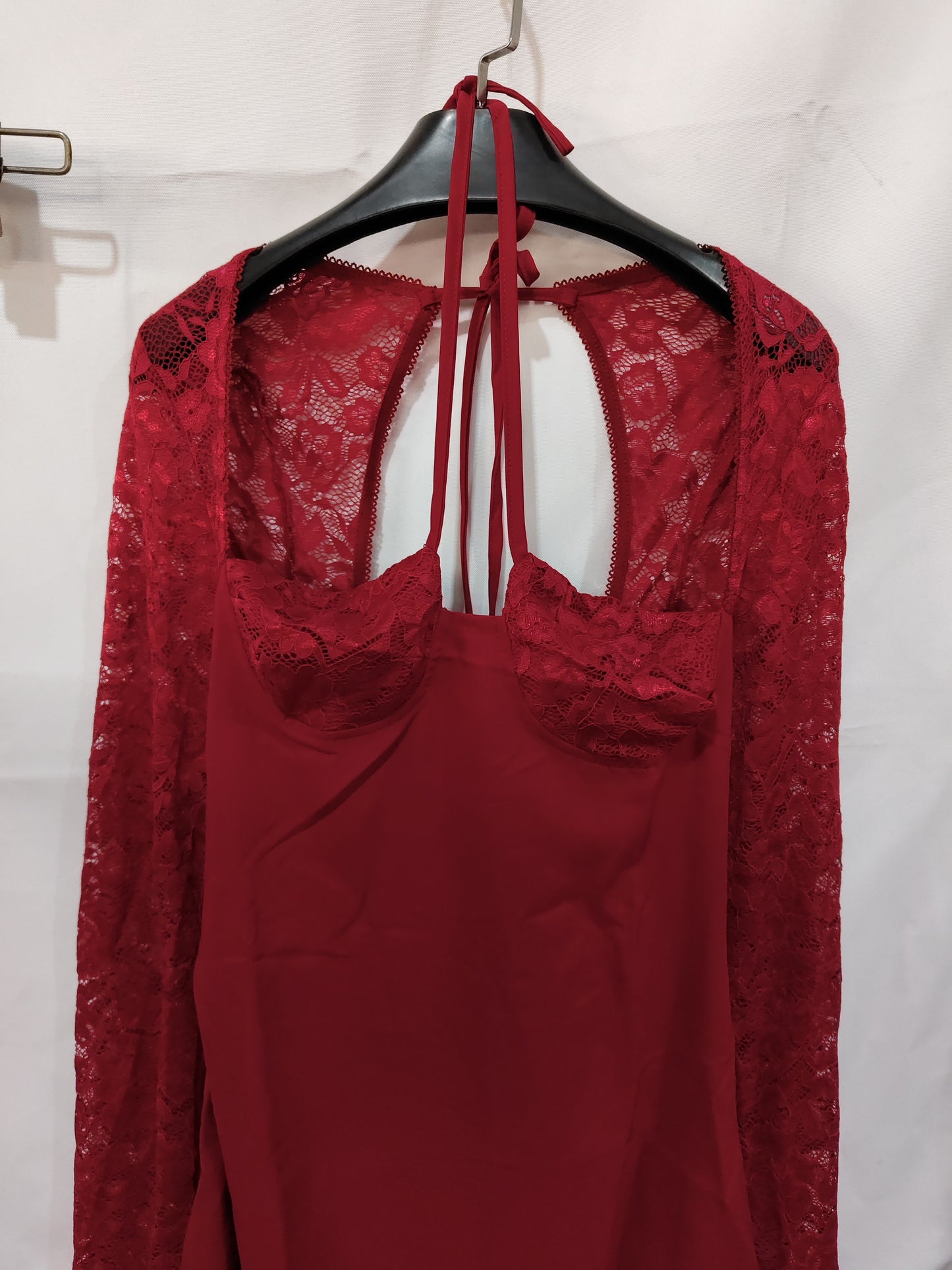 Y2K Lace Long Sleeve Dress Fashion Sexy Corset Backless Lace Up Short Dresses Womens Clothing