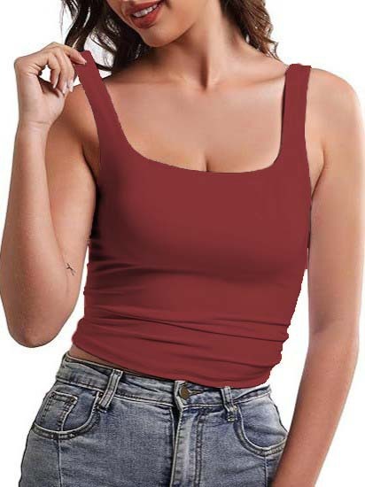 Square Collar Beauty Back Outer Wear Inner Wear Sleeveless Sling