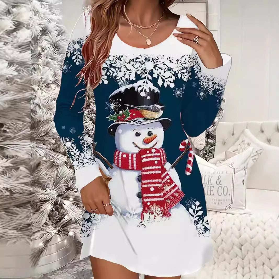 European And American Women's Clothing Christmas Leisure Dress
