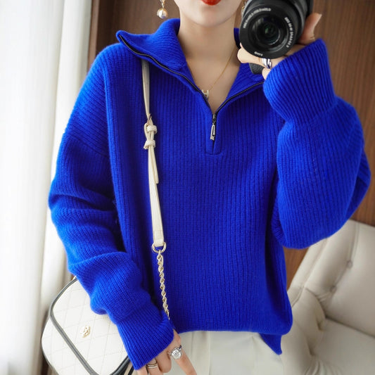 Women's Thickened Pullover Knitted Sweater Top