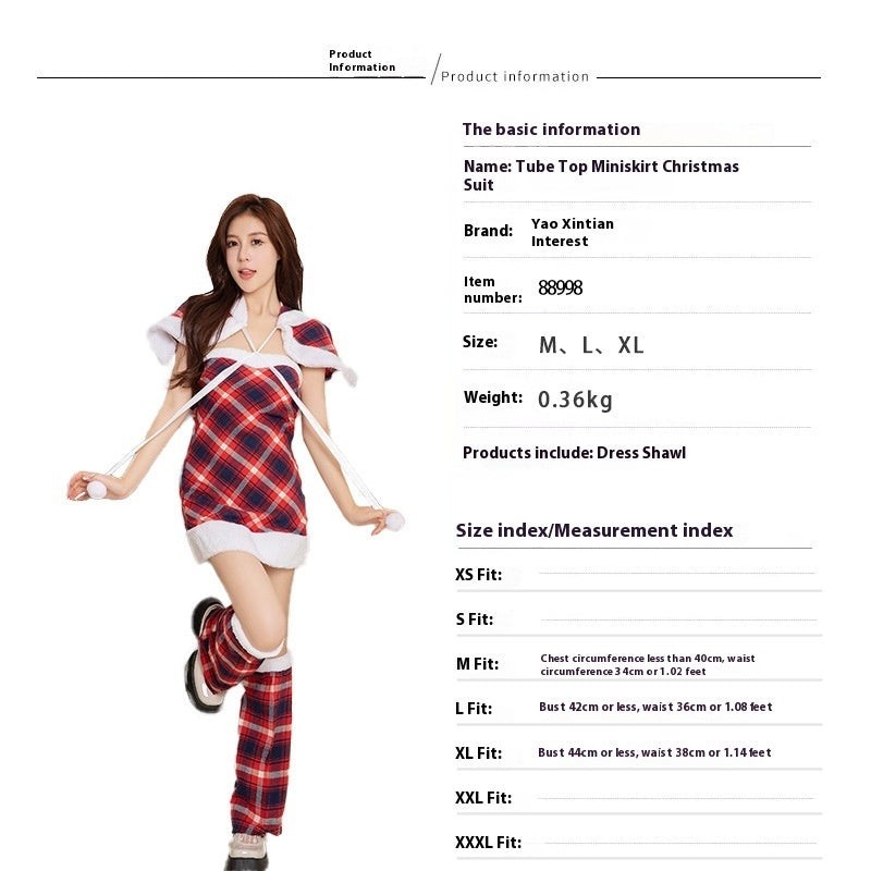 Christmas Clothing Japanese Red Christmas Cos