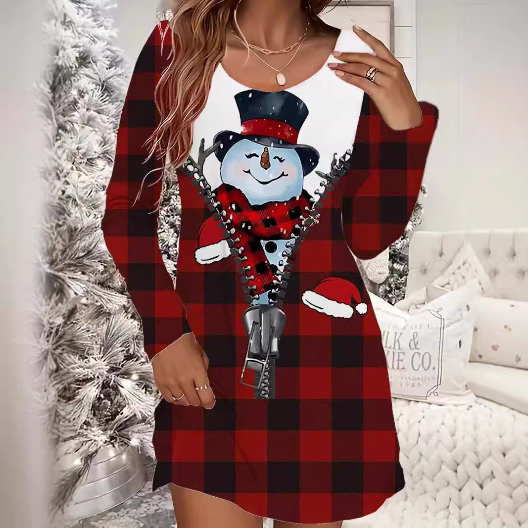 European And American Women's Clothing Christmas Leisure Dress