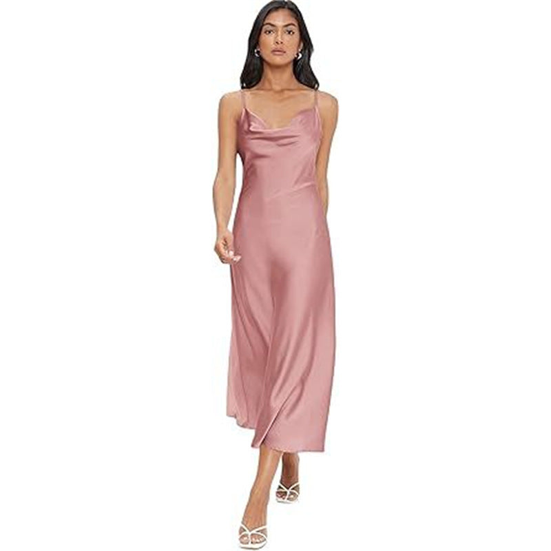 Strap Satin Without Back Pajamas Dress Women